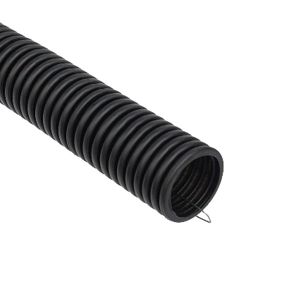 Труба гофрированная ПНД d-25мм, с зондом, черная (50 м)