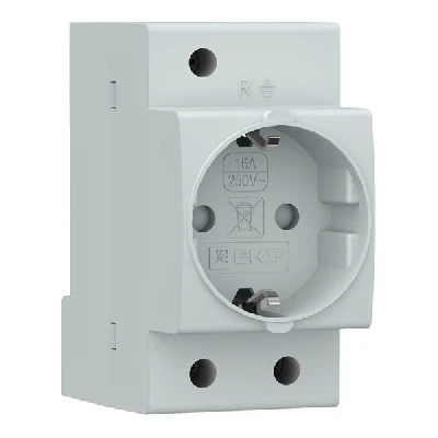 Розетка щитовая на DIN-рейку РДЕ-47 16А (под евро вилку сзаземлением) EKF PROxima