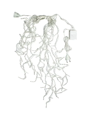 Гирлянда-Бахрома  2x0,7м 100LED схема нитей 4/8/6/7 цвет свечения - мульти. Степень защиты IP20 для использования в помещении, возможность соединения до 3 шт от 220V