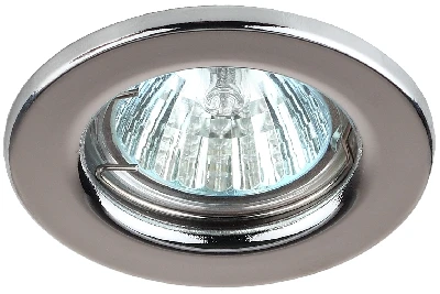 Светильник штампованный MR16,12V/220V, 50W хром ST1 CH