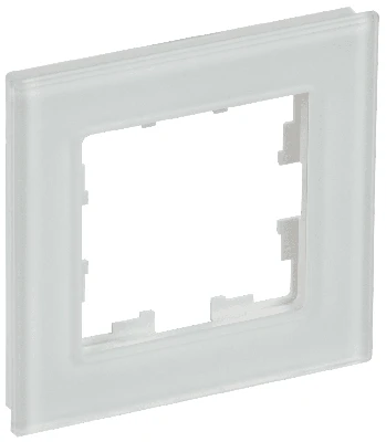 BRITE Рамка 1 пост РУ-1-2-Бр стекло белый матовый IEK