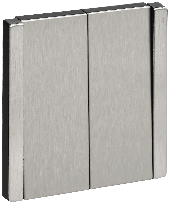 FORTE&PIANO Выключатель 2-клавишный 10А FP705M металл никель IEK