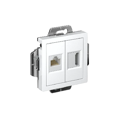ATLASDESIGN РОЗЕТКА двойная HDMI+RJ45, кат.5Е, механизм, БЕЛЫЙ