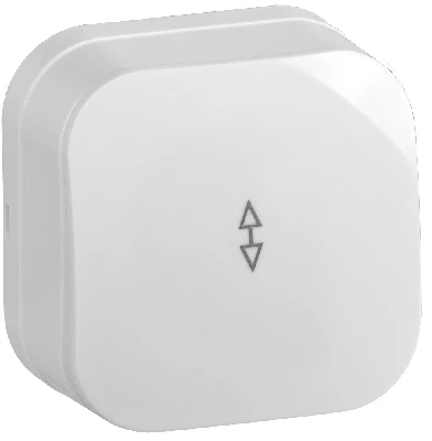 GLORY Выключатель одноклавишный  наружный проходной белый