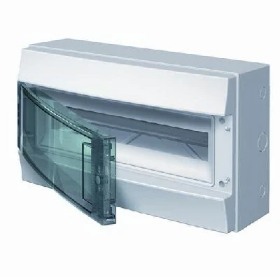 Щит распределительный навесной ЩРн-п-18 пластиковый Mistral65 серая прозрачная дверь с клеммами IP65 (65P18X12A) ABB 1SLM006502A1203