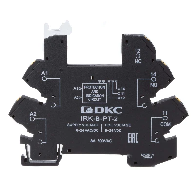 Колодка ультратонкая для реле RIS, входное напряжение 6-24V AC/DC, push-in клеммы