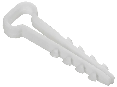 Дюбель-хомут 10х5мм для плоского кабеля нейлон белый (100шт/упак) GENERICA