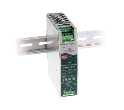 Модуль резервного питания, 2 входа 19-29В,20А, выход 24В,20А, на DIN рейку Mean Well DRDN20-24 Т03518673
