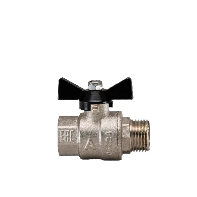 Кран шаровой полнопроходной  1/2' ВН/НР бабочка