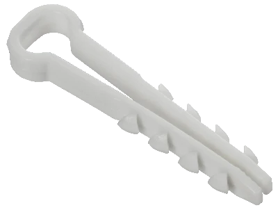 Дюбель-хомут 8х5мм для плоского кабеля нейлон белый (100шт/упак) GENERICA