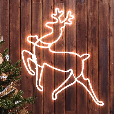 Фигура неоновая Олень, холодный, 64*60 см, 220V, длина провода 1 м, IP44 ENIOF - 14
