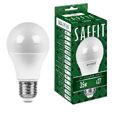 Лампа светодиодная LED 35вт Е27 дневной SAFFIT SBA7035 55199