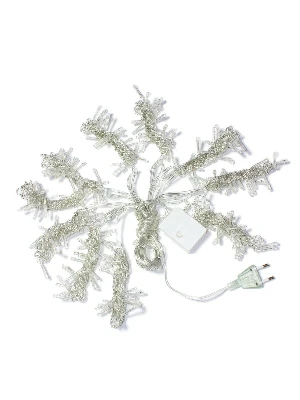 Гирлянда-Дождь 3х2м 240LED цвет свечения - мульти 1,5мм  прозрачный провод 8 режимов свечения от 220V