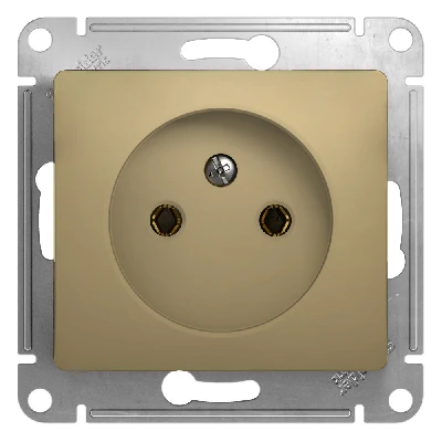 GLOSSA Розетка без заземления в рамку титан Systeme Electric GSL000441
