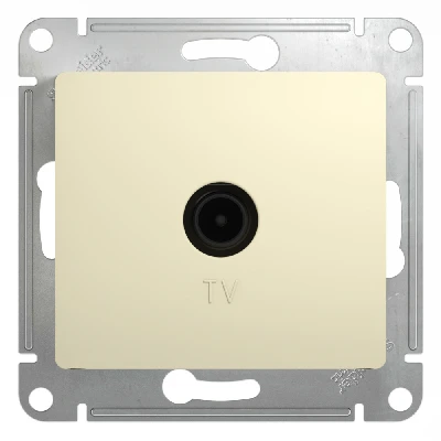 GLOSSA Розетка телевизионная TV в рамку 1дБ бежевая Systeme Electric GSL000291