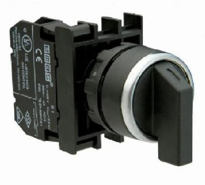 Переключатель 2-0-1 (1НО+1НО), с фиксацией в положении 1, серия B (250В AC, 4А), IP50