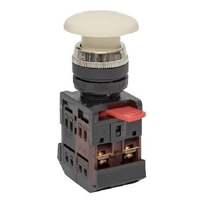 Кнопка AEA-22 Грибок белая NO+NC