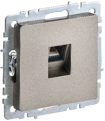 BRITE Розетка компьютерная RJ45 кат.5E РК10-БрШ шампань IEK BR-K10-1-K37