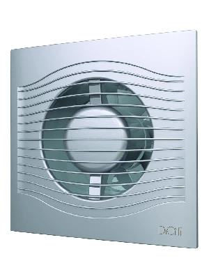 Вентилятор осевой вытяжной с обратным клапаном D100 декоративный DiCiTi SLIM 4C Gray metal 16670