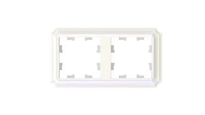 ATLASDESIGN ANTIQUE 2-постовая рамка, универсальная, ЖЕМЧУГ Systeme Electric ATN100402