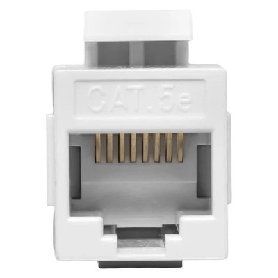 Адаптер проходной TERACOM Cat.5E неэкранированный RJ45-RJ45 тип Keystone белый EKF TRC-INLC-KSTN-5EUTP-WH