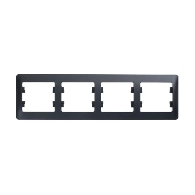 GLOSSA Рамка 4 поста горизонтальная антрацит Systeme Electric GSL000704
