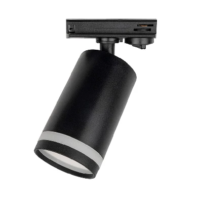 Светильник светодиодный трековый на шинопровод ДПО GX10  PTR 38 GU10 BL 230V IP20 без лампы черный корпус