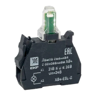 Лампа сменная c основанием XB4 зеленая 24В PROxima EKF XB4-ESL-G