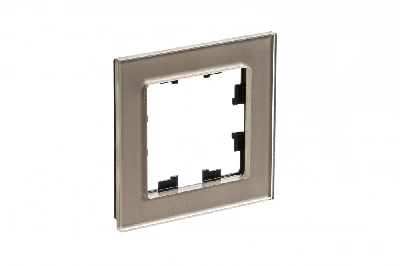 Рамка однопостовая ATLASDESIGN NATURE, СТЕКЛО ШАМПАНЬ Systeme Electric ATN320501