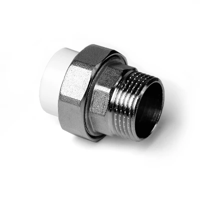 Соединение разборное 20 х 3/4' НР полипропиленовое PPR белое PRO AQUA PA21010