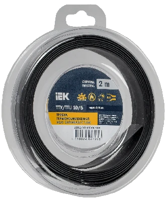 Трубка термоусадочная ТТУ нг-LS 10/5 черная (2м/упак) IEK UDR12-010-005-002-K02-T