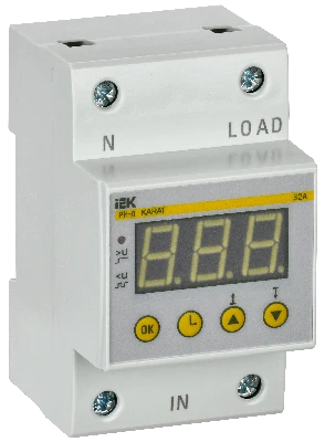Реле напряжения РН-д 1-ф. 54мм 32А