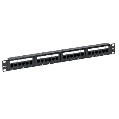 Патч-панель TERACOM PRO 19'' Cat.5E 1U неэкранированная UTP 24 порта RJ-45 Dual IDC с органайзером EKF TRP-PPNL-5EUTP-C1U24