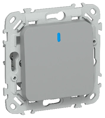 FLITE Выключатель 1-клавишный с индикацией 10А ВС11-1-1-ФлС серый IEK
