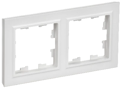 BRITE Рамка 2-местная РУ-2-БрАБ арктический белый IEK