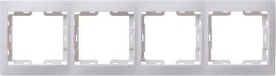 КВАРТА Рамка горизонтальная белая 4 поста IEK EMK40-K01-DM