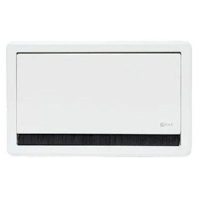 Встраиваемый настольный розеточный блок выдвижной, 8 модулей, белый, C-Line