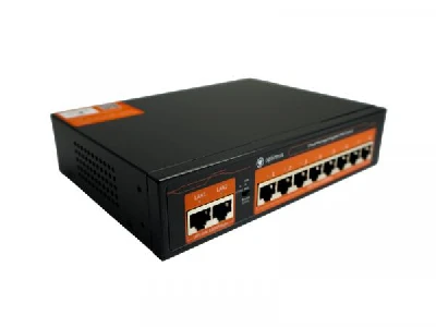 Коммутатор управляемый L2 с обл. упр. 8х1Гбит/с (RJ45 с PoE+) 2х1Гбит/с (RJ45) Uplink 120Вт