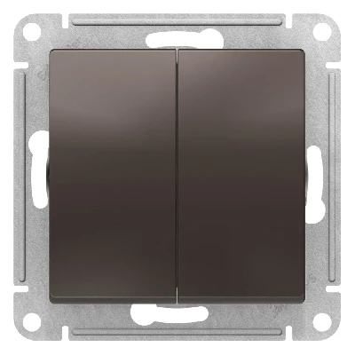 ATLASDESIGN 2-клавишный переключатель, перекрестный, 2 x сх. 7, 10АХ, механизм, МОККО Systeme Electric ATN000673