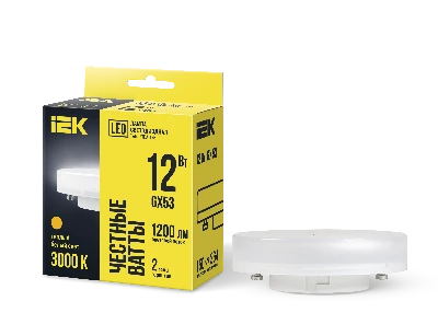 Лампа светодиодная T75 таблетка 12Вт 230В 3000К GX53 IEK LLE-T80-12-230-30-GX53