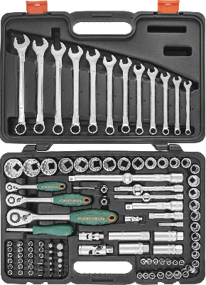 Набор инструмента универсальный 1/4'', 1/2''DR Super Tech, 111 предметов Jonnesway S68H5234111S 048862