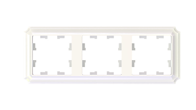 ATLASDESIGN ANTIQUE 3-постовая рамка, универсальная, ЖЕМЧУГ Systeme Electric ATN100403