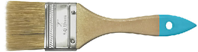 Кисть флейцевая, натур. cветлая щетина, деревянная ручка 1.5'' (38 мм) MOS 00704М