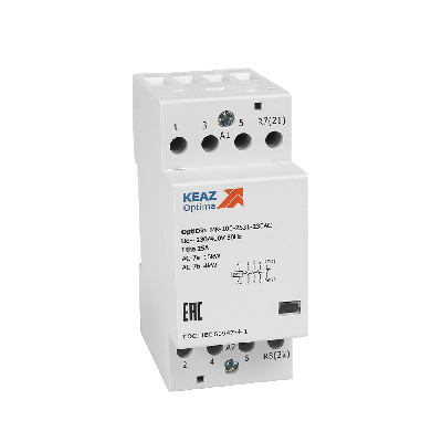 Контактор 230В AC 4НО 25А OptiDin MK-100-2540-230AC КЭАЗ 321147