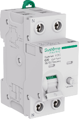 Автоматический выключатель дифференциального тока (АВДТ) 1P+N C 20A 6kA 30мА Тип-A 230В Systeme9