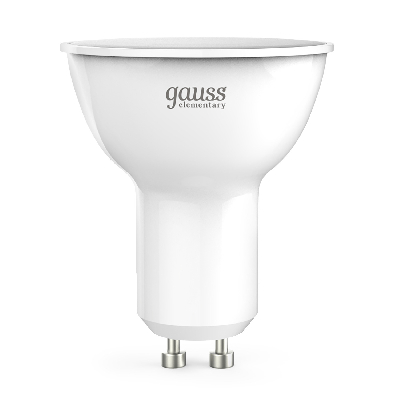 Лампа светодиодная LED 5.5 Вт 430 лм 3000К AC180-240В GU10 софит MR16 теплая  Elementary Gauss GAUSS 13616