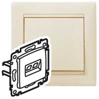 VALENA Розетка компьютерная RJ45х1 в рамку категория 5е слоновая кость Legrand 774130