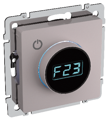 BRITE Термостат электронный с индикацией ТС10-1-БрЖ жемчуг IEK BR-RT11-K36