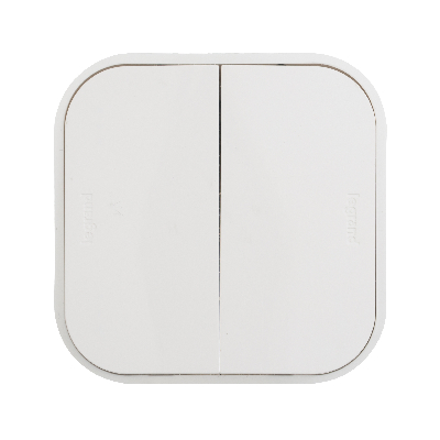 Quteo Выключатель двухклавишный наружный белый 10А Legrand 782202