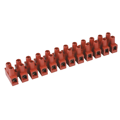 Клеммник 12П 150 градусов 450V 24A 2.5мм.кв фибергласс DKC 43112FV